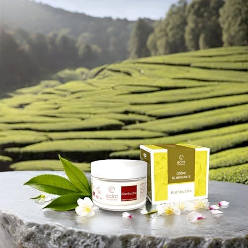 ÉCLAT D'ESSENCE Crème Visage Illuminatrice Kombucha 50ml | Hydratation et Éclat | Avec des Extraits Naturels de Kombucha et Squalane | Api-Nature