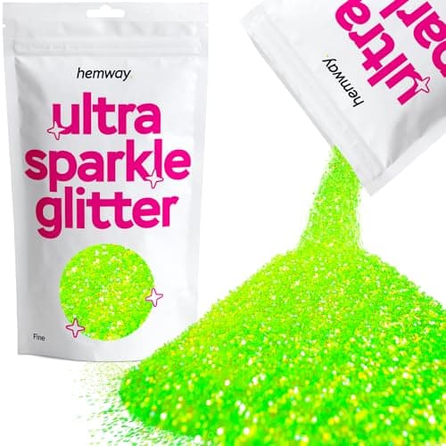 Paillettes fluorescentes vertes ultra scintillantes pour ongles visage festival Noël Halloween maquillage fines 100 g/3,5 oz