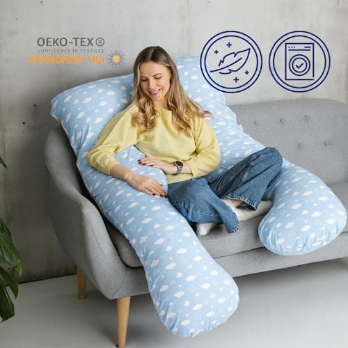 MAKOSAS KomfortKissen Original - Coussin orthopédique de qualité supérieure - Coussin de corps - Coussin de positionnement latéral - Pour un meilleur sommeil et contre les maux de dos - 100 x 150 cm