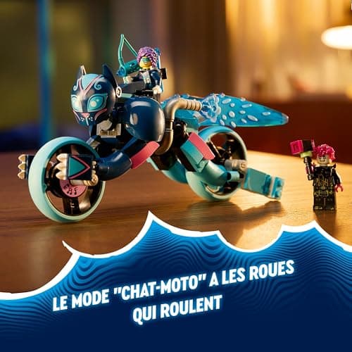 LEGO DREAMZzz Le Chat-Moto de Zoey - Jouet d'Activité et de Développement pour Enfants dès 7 Ans avec 2 Minifigurines - Transformez Un Animal en Moto - Set Fantastique pour Garçons et Filles 71479