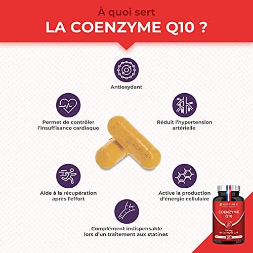 COENZYME Q10 - Puissant Antioxydant Naturel - Protecteur Anti-Age - Énergie Cellulaire - Absorption Maximale - Forme la Plus Stable - 120 Gélules Vegan - Nutrimea - Fabriqué en France