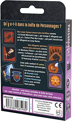 Loups-Garous de Thiercelieux - Extension : Personnages - 16 Nouveaux Personnages - Jeu de Société de Bluff - Jeu de Rôle pour Enfants dès 10 ans - 8 à 18 Joueurs - en Français - 30 Min