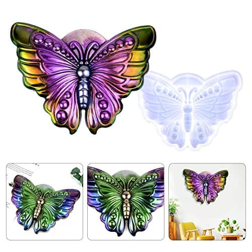 URFEDA Moule en Résine Silicone 3D Papillon Suspension Murale Moule en Résine Époxy Moule en Résine d'animaux Marins Moules à Bougie Silicone pour Bricolage Souvenirs Artisanat Cadeau
