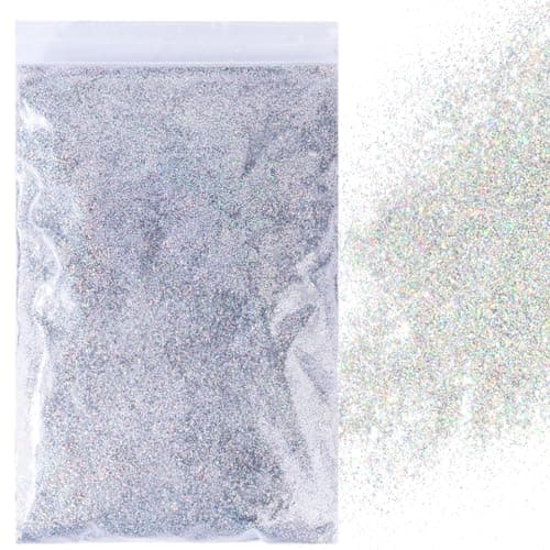 100g Poudre à Paillettes Argent Brillant Peinture Pailletée Fines Scintillant Accessoire Loisirs Créatif Décoration Maquillage Ongles Nail Bricolage Artisanat Carte pour Fête Noël Mariage Anniversaire