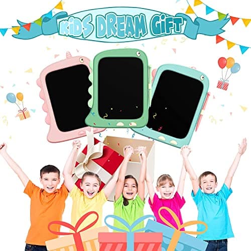 TEKFUN Bebe Jouet Enfants 3 4 5 6 7 Ans Filles et Garçons, Tablette D’Écriture LCD 8,5 Pouces, Dessin Jeux Educatif Dinosaure Jouet Fille Cadeau Anniversaire Noël 3+ Ans (Bleu)