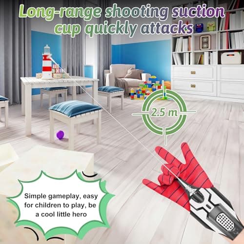 Lanceur de Toile D'araignée de Lanceur de Tireur de Web, Gant de Lanceur, Gadgets Cool, Gant de Cosplay, Spider-Mans Shooter,Jouet de Tir À Cordes, idéal pour Les Hommes et Les Enfants