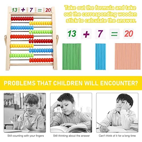 Table de Multiplication en Bois,Numéros Consécutifs en Bois,Bébé Blocs Puzzle Multiplication,Jouet de Table de Multiplication,Table de Multiplication en Bois,Jouets en Bois pour Apprends à Compter