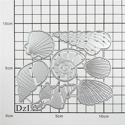 DzIxY Matrices de découpe en métal en forme de coquilles de conque pour la fabrication de cartes, gaufrage, papier, scrapbooking, pochoirs, poches de rangement, fournitures