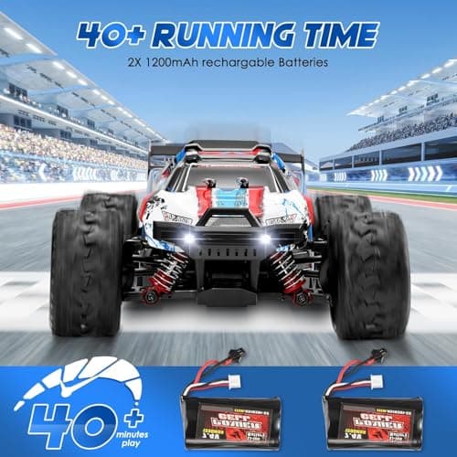 VAYOTOY Voiture Télécommandée Tout Terrain 36 KM/H 4WD 1:18 Grande Vitesse RC Voiture Adulte 2,4 GHz Voiture Radiocommandée Rechargeable électrique Crawlers Véhicule sans Fil pour Enfants Adults