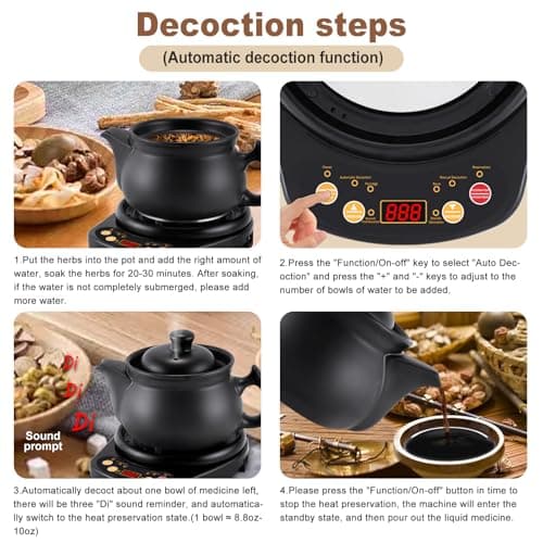 MXBAOHENG Théière électrique chinoise en céramique 220 V pour herbes jusqu'à 150 g