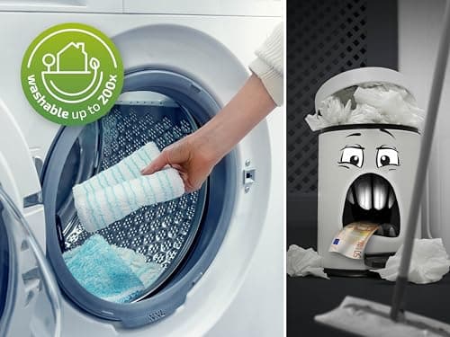 Leifheit Set PowerClean M, Balai serpillère et Seau essoreur ménageant Le Dos, kit avec Housse serpillière Micro Duo pour Un Nettoyage en Profondeur, mécanisme d'essorage Facile, Click-System