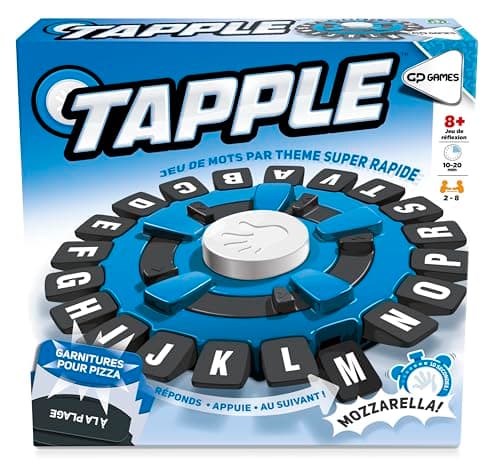 TAPPLE, Jeu de Mots électronique, Rapidité et réflexion, 2 à 8 Joueurs, pour Les Enfants dès 8 Ans, TAP01