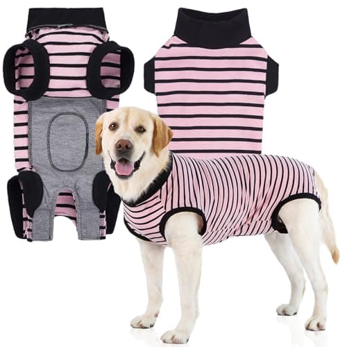Cyponpy Body Chien Post Operatoire Femelle Male Combinaison de Recuperation Chien Pyjama Post Operatoire Chien Castration Body pour Chien Anti Lechage Après Stérilisation Alternative Collerette Chien