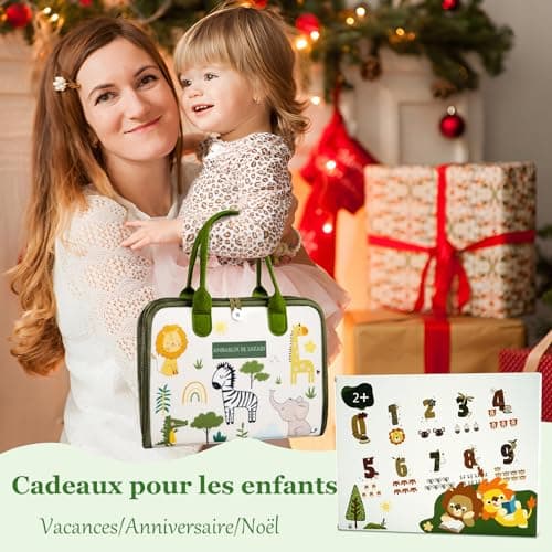 Française Busy Board Jouet Montessori 2 Ans, 8 in 1 Jeux Montessori Éducatif Jouets d'Activité et de Développement, Jeux Avion Voiture Enfant Voyage, Cadeau pour Enfants Garçon Fille 1 2 3 4 5 Ans...