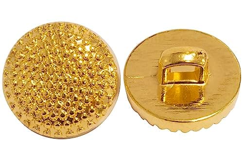 AERZETIX - C65720 - Lot de 10 Boutons à coudre à queue Ø12.5x8 mm 20L L20 - couleur: doré - ouverture 2.7 mm - en plastique - mercerie vêtements couture confection tissu aiguille