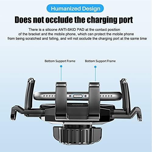Bnimtm 3 en 1 Support Téléphone Voiture Rotation à 360° Universel Support Portable Voiture Auto pour Pare-Brise Compatible avec iPhone Samsung Huawei LG etc.