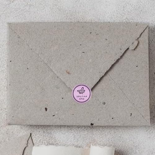 FINDAT Violet Étiquette Thermique Ronde 25 mm Rouleau Vinyle Cercle Imprimable Gommette Autocollante pour Bureau Logo Design QR Expédition 500 Pièces