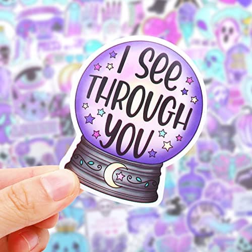 Huaxintoys Gothiques Autocollants Graffiti Vinyle Stickers, Autocollant Gothiques Déco pour Ordinateur Portable, Valises, Moto, Skateboard, Voiture (100 pièces)