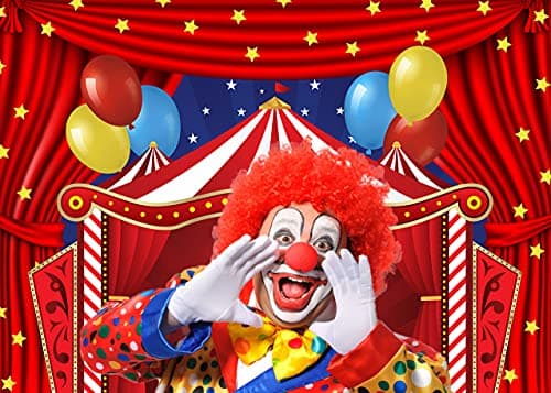 Tente Rouge Cirque thème fête Fond Carnaval carrousel bébé Douche Anniversaire Photographie Fond