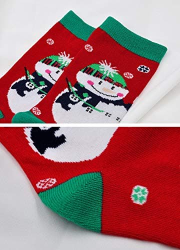 Chaussettes Fantaisie Femme Cadeau Noël: Coton Doux Chaussette Animaux Femme Soquettes à Mignon Rigolo Drôle Motif, 36-41, 5 Paire