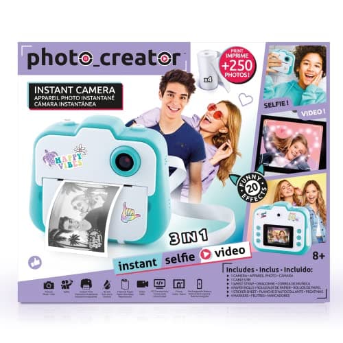 Canal Toys - Appareil Photo Instantané Enfant - Selfie & Caméra Vidéo - 4 Rouleaux de Papier d'Impression pour 250 Photos - Cadeau pour Garçon & Fille - Dès 8 ans - CLK 001