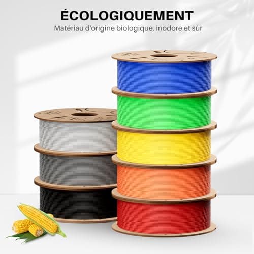ELEGOO Filament PLA+ 1.75mm Transparente 1KG, Filament pour Imprimante 3D Précision Dimensionnelle +/- 0.02mm Bobine de Carton Filament d'Impression 3D Convient à la plupart des Imprimantes 3D FDM
