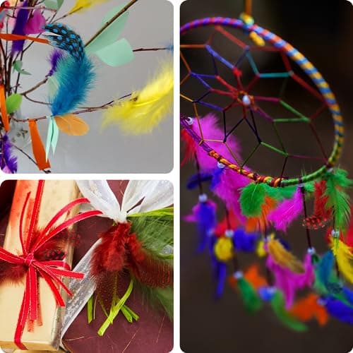Netuno 150 plumes décoratives oranges 6g plumes duveteuses décoratives plumes d'oiseaux plumes naturelles pour loisirs créatifs DIY bricolage décoration de fêtes attrape-rêves fabrication de masques