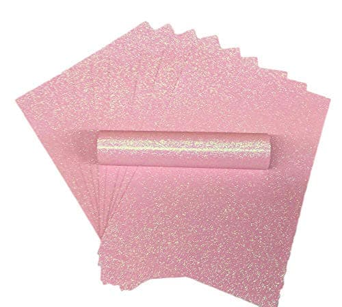 Syntego A4 épais doux au toucher pailleté papier sans perte 150 g/m2/40 lb 10 feuilles (rose pâle)