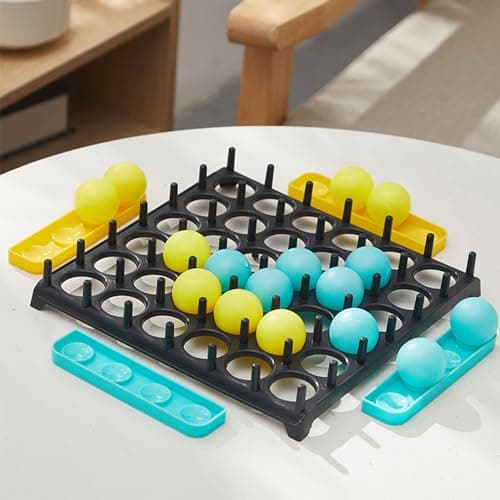 Jeu de Balle Rebondissante, Jeu de Société Interactif Parents-Enfants, Jeux de Table Balle Rebondissante, avec 16 Balles et 9 Cartes de Tâches, Bouncing Ball, Jeu Familial Amusant pour 2-4 Joueurs