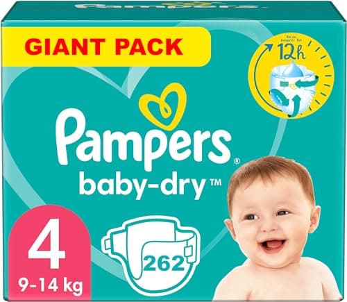 PAMPERS BABY-DRY TAILLE 4 262 COUCHES (9-14 KG)