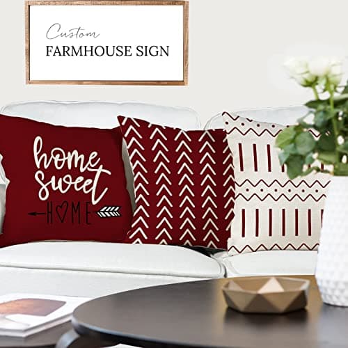 YCOLL Lot de 4 Housse Coussin Décoratif Canapé Taie d'oreiller Decoration Canapé Housses de Coussin en Lin d'extérieur Housse de Coussin Décoration pour Chambre, canapé, Chaise, Lit,Jardin 40x40CM