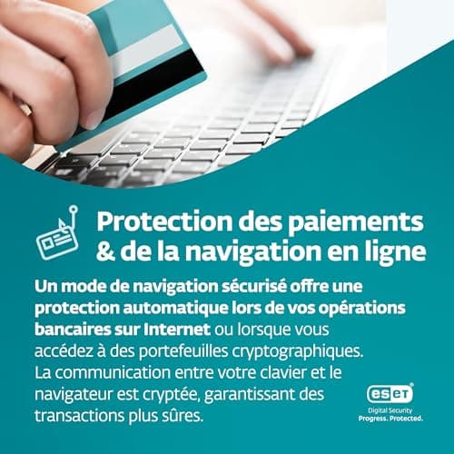 ESET HOME Security Essential 2024 | 3 Appareils | 2 ans | Suite de sécurité, Protection des paiements, Pare-feu, Protection de la webcam | Windows, MacOs & Android | Code d'activation envoi par email