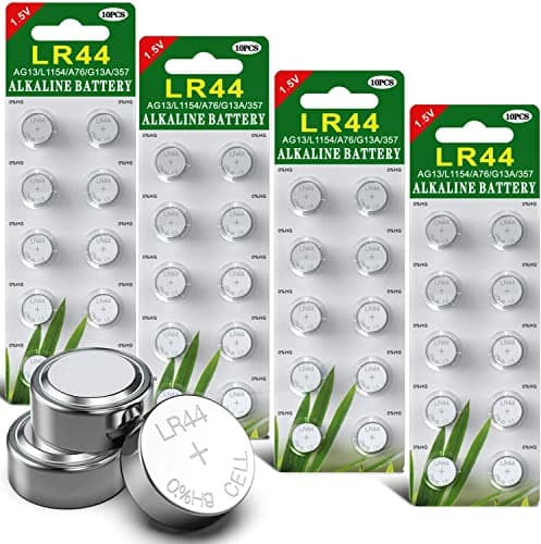 Blister 40 Piles Boutons AG13 LR44/LR1154/357 sans Mercure