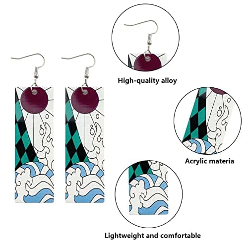 Boucles D'oreilles Anime en Acrylique - 8 Paires pour Cosplay et Bijoux
