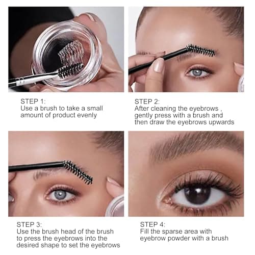 Zuofan Gel à Sourcils Professionnel, Lasting Eyebrow Gel, pour Maintenir les Sourcils en Place, Crée un Aspect Moelleux à Plumes, 14g