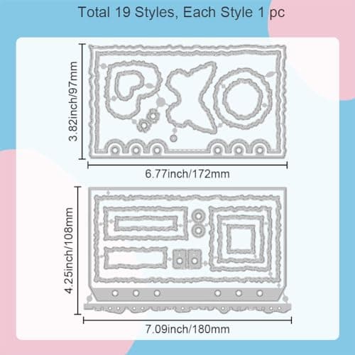 GLOBLELAND Matrices de Découpe de Page de Planification pour la Fabrication de Cartes Page Intérieure D'Album Matrices de Découpe en Métal Modèle de Bricolage Scrapbooking Gaufrage en Papier Décor