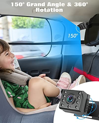 Zacro Miroir Voiture Bébé - Entièrement Réglable, Offrant une Vision Claire de l'arrière, Siège Auto Face à la Route, Attaché à l'appui-tête du Siège Arrière