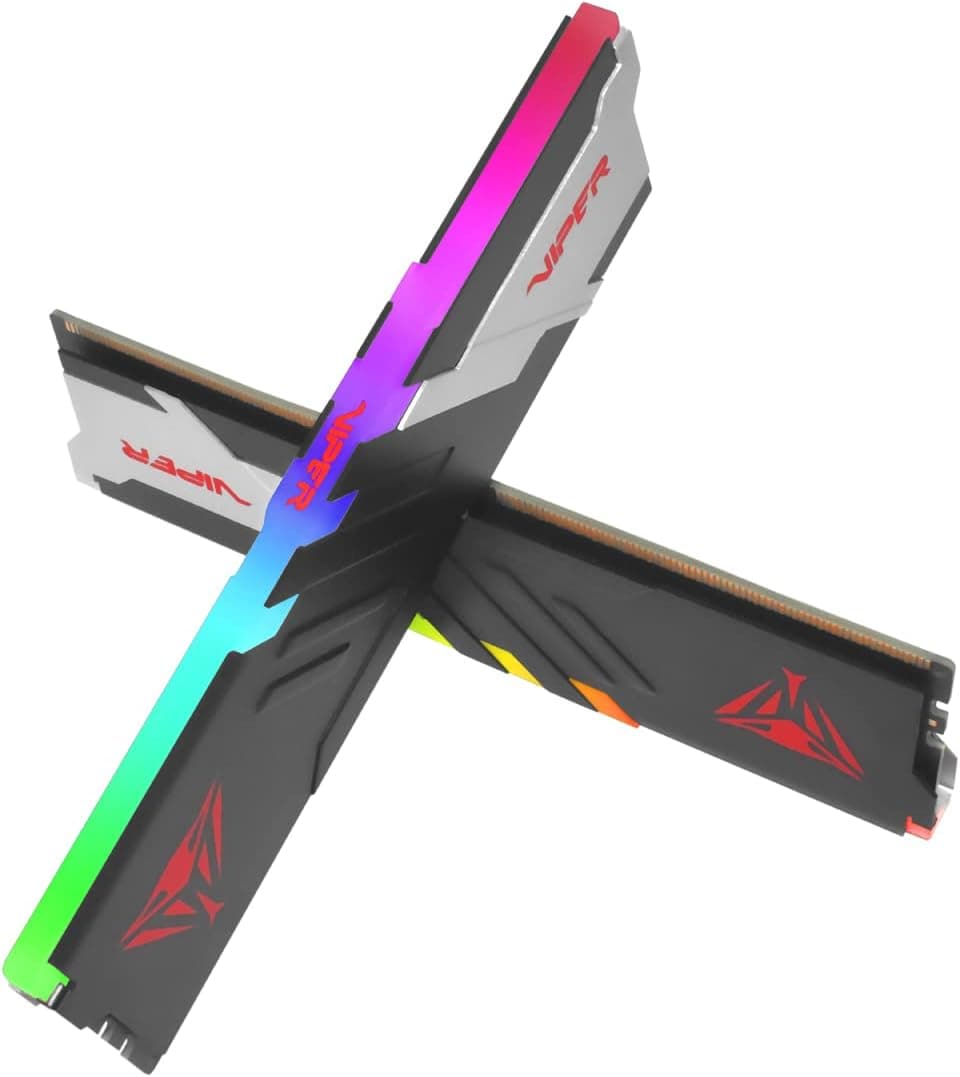 Patriot Viper Venom RGB DDR5 RAM 32 Go (2X16 Go) 6000MT/s CL30 UDIMM Desktop Gaming Memory Kit - PVVR532G600C30K