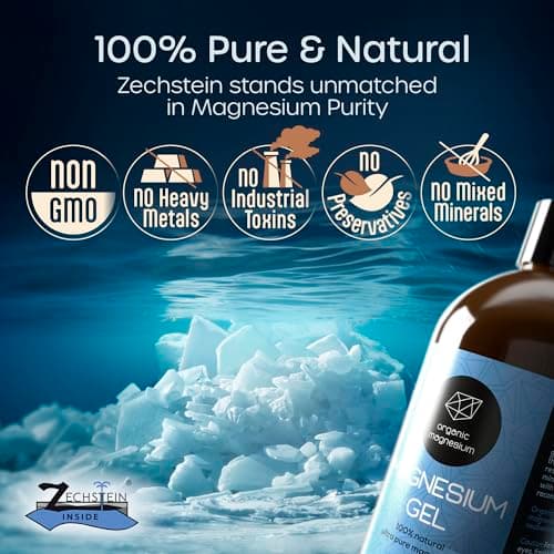 Huile de magnésium ultra pure - 1000 ml - Huile de calcéleste pure 100% naturelle de magnésium organique - Parfait pour le sport et la détente musculaire - Concentré d'huile liquide