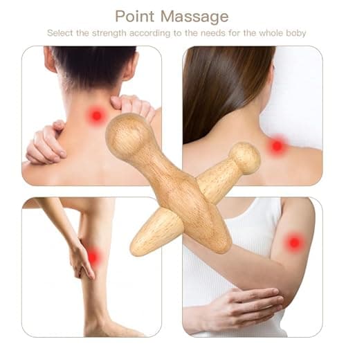 Lot de 9 outils de massage thérapeutique du bois pour façonner le corps, kit Maderoterapia pour drainage lymphatique anti-cellulite, ensemble de rouleaux de massage incurvés en bois pour jambes et