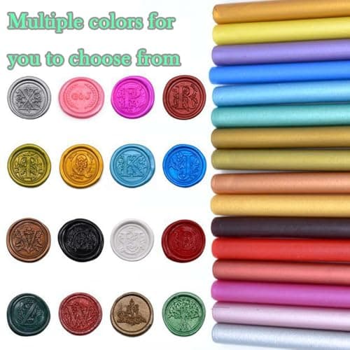 Bâtons de cire, Ioggtser 26 pièces bâtons de cire pour pistolet à colle pour tampon de cire, bâtons de cire pour pistolet à colle, pour invitations (Pearl White)
