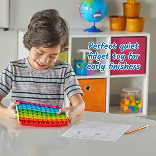 Learning Resources Hundred Board Sensory Bubble Popper, apprentissage des nombres et des motifs, outil sensoriel de mathématiques, adapté aux enfants de 3 à 10 ans