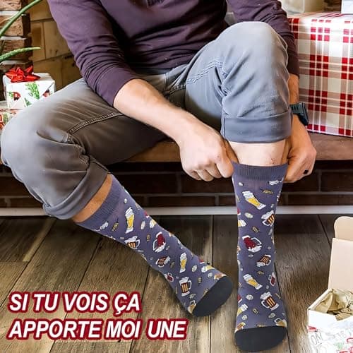 Chaussettes Humour Homme Chaussettes Rigolote Drole Chaussettes Homme Fantaisie Idée Cadeau Noel Homme Original Cadeau Papa personnalisé Drole Rigolo Humoristique Funny Socks