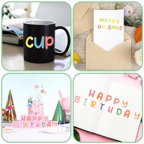 15PCS Autocollants Lettre Autocollants Alphabet Autocollants de Chiffres Alphabétiques Autocollants Numéro Alphabet Coloré Gommettes Enfants Autocollants Alphabet Auto Adhésifs pour Déco
