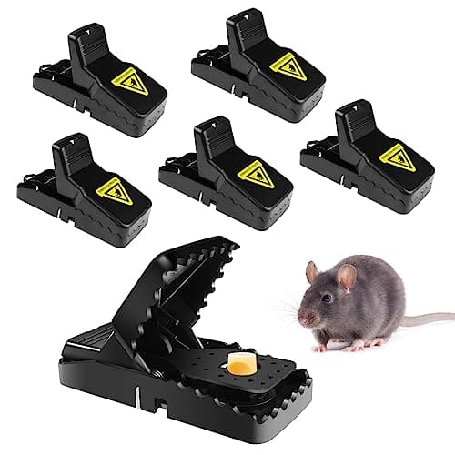 Fousenuk Piège à Rats Professionnel, 6 Clips de Piege a Souris Efficace, Piège Souris Reutilisable, Tapetteà, Attrape, Tapetteà Plastique, Tapette, Convient pour la Maison et Exterieur