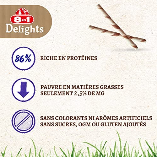 8in1 Delights Twisted Sticks Bœuf 35 Bâtonnets