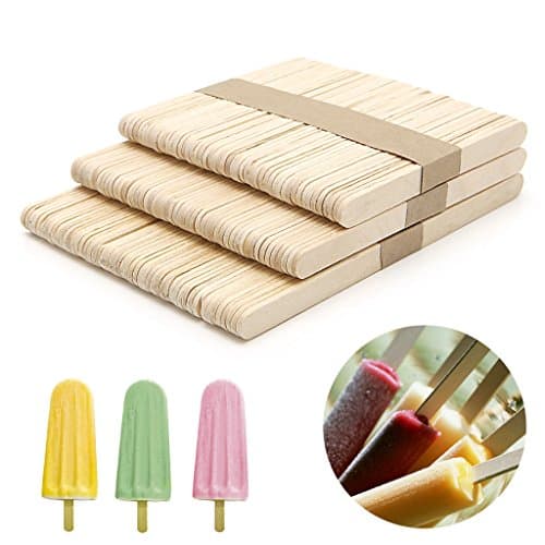 Lot de 50 bâtonnets de crème glacée en bois pour enfants - 15,2 cm