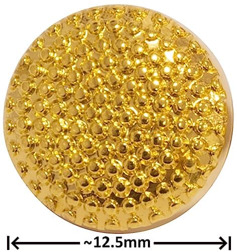AERZETIX - C65720 - Lot de 10 Boutons à coudre à queue Ø12.5x8 mm 20L L20 - couleur: doré - ouverture 2.7 mm - en plastique - mercerie vêtements couture confection tissu aiguille