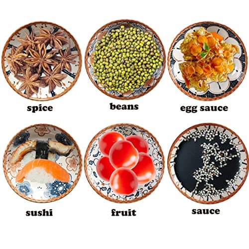 TuYines Bols à Sauce,Céramique Bols aperitif Bols de service Set de 6,Coupelle Aperitif, Faits à la Main,pour les snacks, les desserts, les trempettes et les sauces, le ketchup - Diamètre : 9,8 cm
