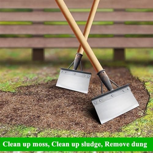 GEDEGOOK Pelle Jardinage, Pelle de Nettoyage Multifonctionnelle, Grattoir Jardin, Multifonction Outillage de Jardin, Outil de Désherbage de Jardin, Pelle de Jardin pour Espace Extérieur, Ferme, 21cm